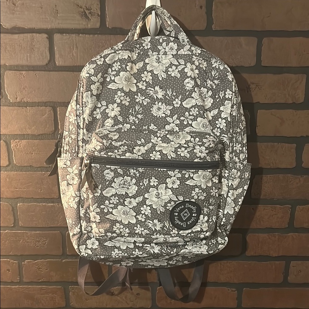Vera Bradley Floral Gray Backpack